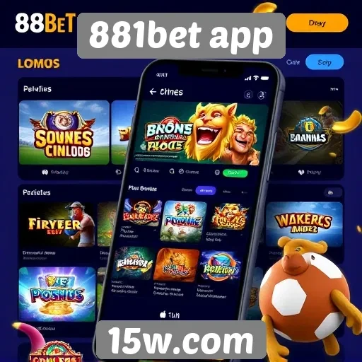 Variedade de jogos disponíveis no 881bet app